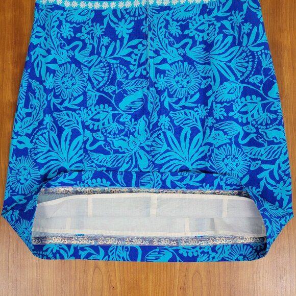 NWT Lilly Pulitzer Aubria Sleeveless Shift Dress Breezy Aqua Jungle Escape - 8 - Picture 8 of 15